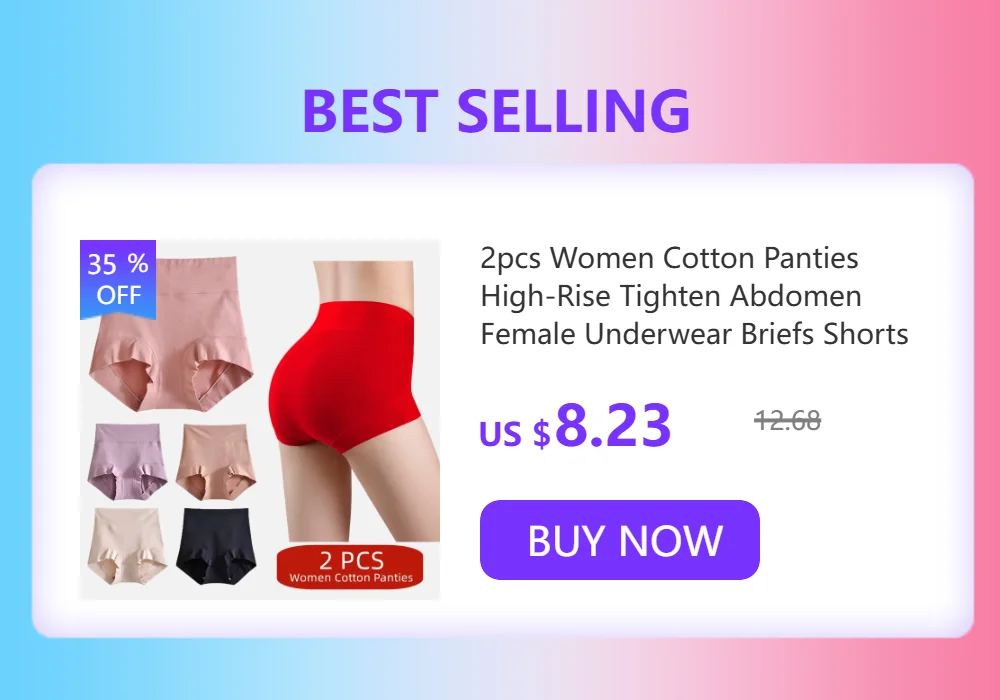 60S Cotton Panties High-Rise Panties for Women Ladies Plus Size Womens Briefs Underwear Women Tighten The Abdomen Safety Shorts