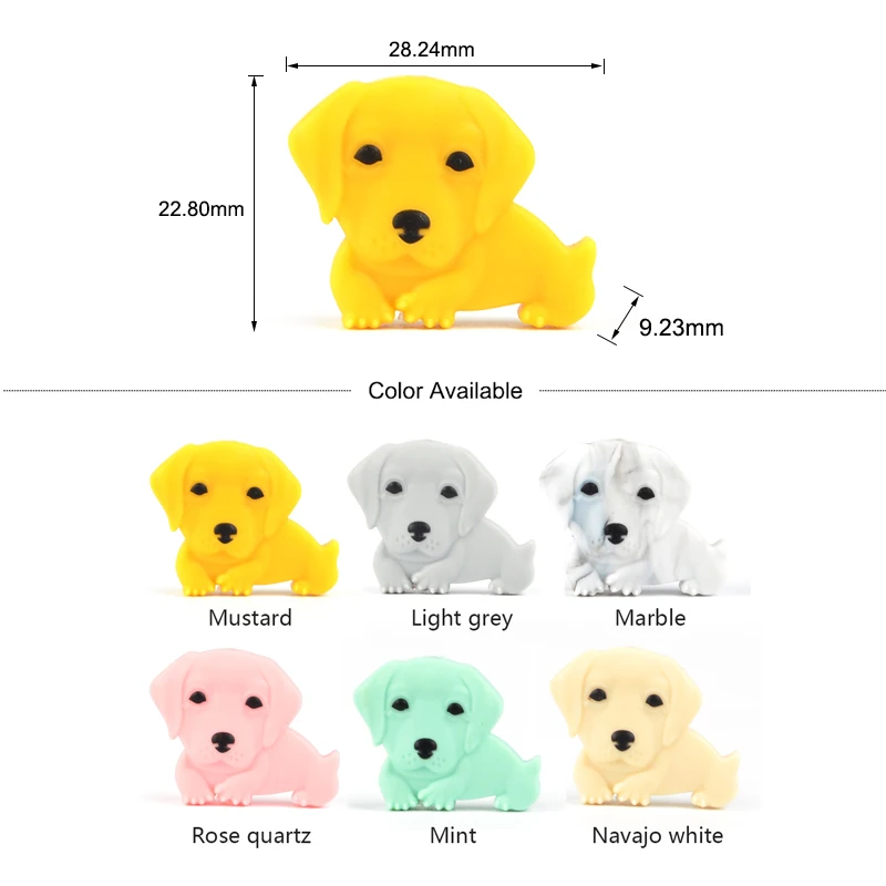 LOFCA 5pc Silicone Animal Beads Panda Food Grade DIY Toy Koala Baby Teething Beads BPA Free Pacifier Chain Accessories