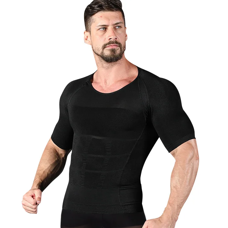 Men's Slimming Body Shapewear Corset Vest Shirt Compression Abdomen Tummy Belly Control Slim Waist Cincher Underwear Sports Vest