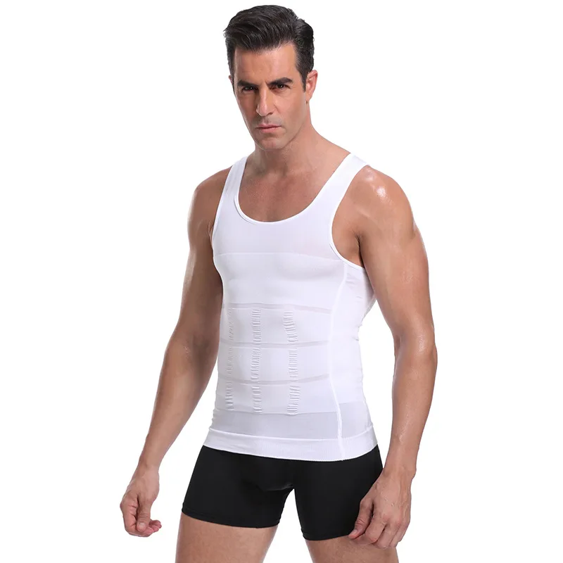 Men's Slimming Body Shapewear Corset Vest Shirt Compression Abdomen Tummy Belly Control Slim Waist Cincher Underwear Sports Vest