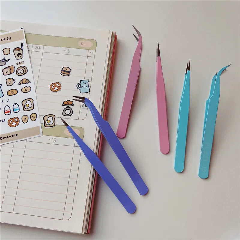 Sharkbang BOBO 2PCS Tweezers Scrapbook Sticker Washi Tape Picking Multi-Tool Stationery DIY Junk Journal Album School Supplies
