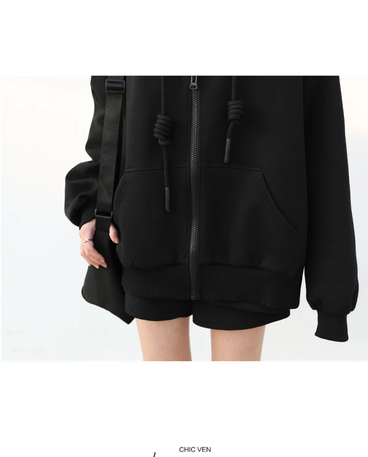 CHIC VEN Women's Hoodies Sweatshirts Casual Loose Sports Women Jackets Streetwear Female Coat Fashion Tops Spring Autumn 2022