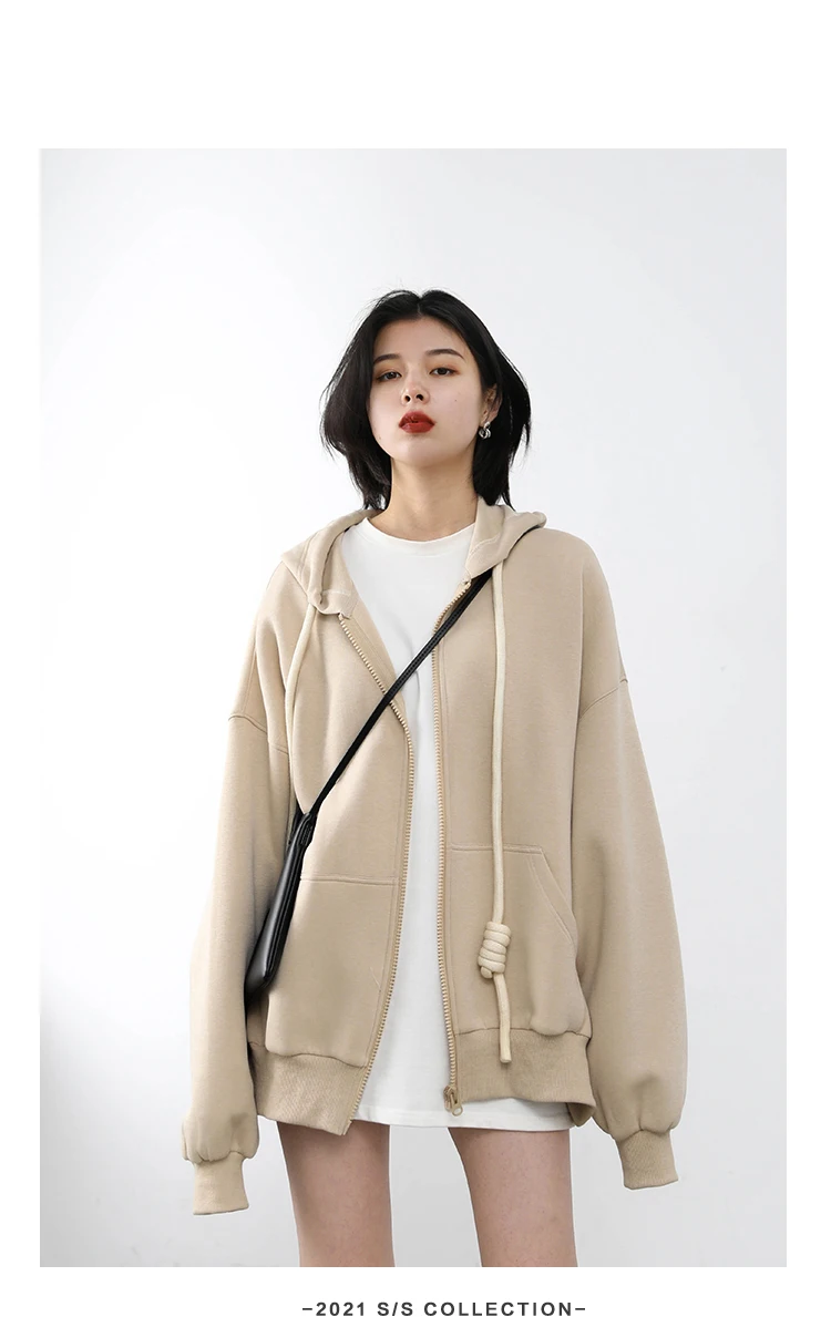 CHIC VEN Women's Hoodies Sweatshirts Casual Loose Sports Women Jackets Streetwear Female Coat Fashion Tops Spring Autumn 2022