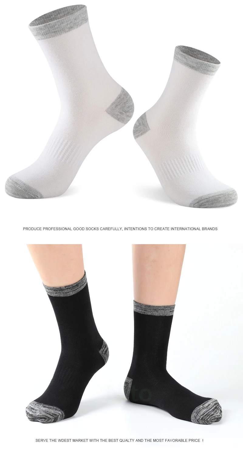 6 Pair Winter Men Socks Cotton Black Leisure Business Long Socks Walking Running Hiking Thermal Socks For Male Plus Size 38-48