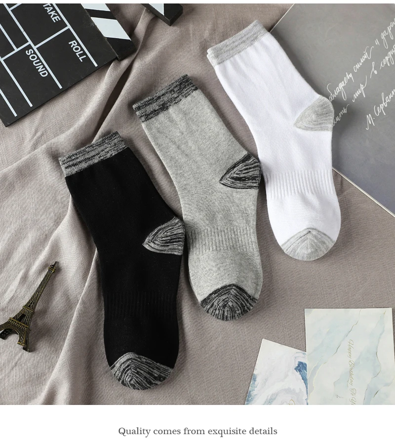 6 Pair Winter Men Socks Cotton Black Leisure Business Long Socks Walking Running Hiking Thermal Socks For Male Plus Size 38-48