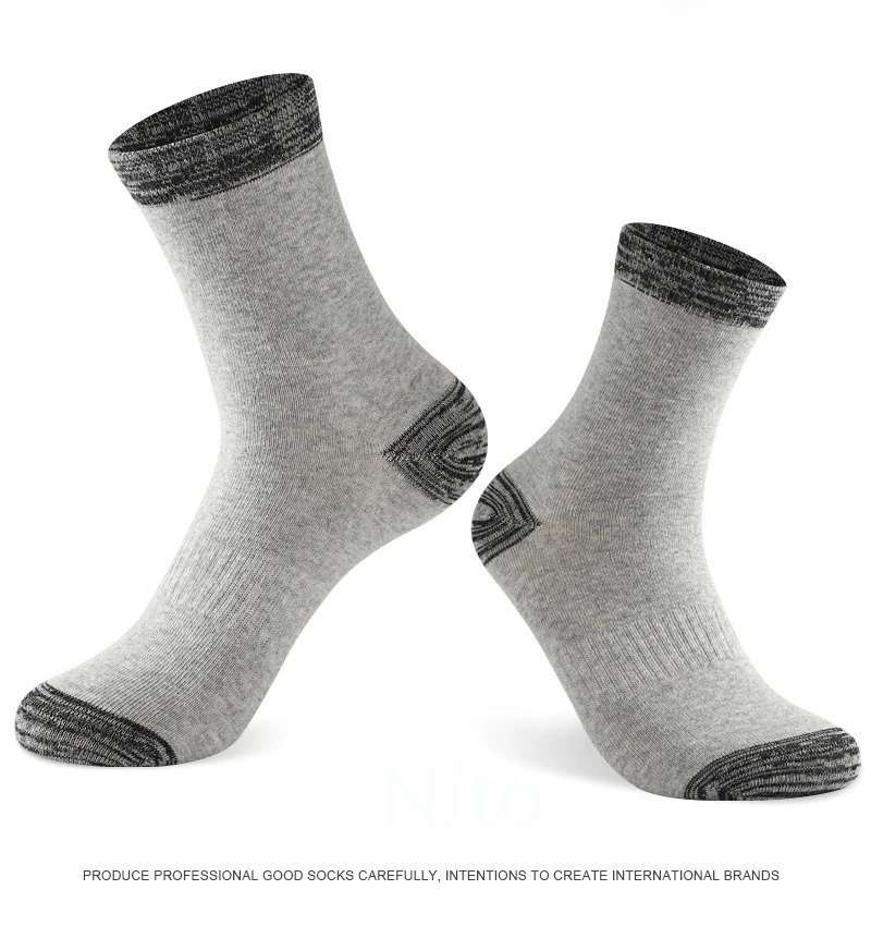 6 Pair Winter Men Socks Cotton Black Leisure Business Long Socks Walking Running Hiking Thermal Socks For Male Plus Size 38-48
