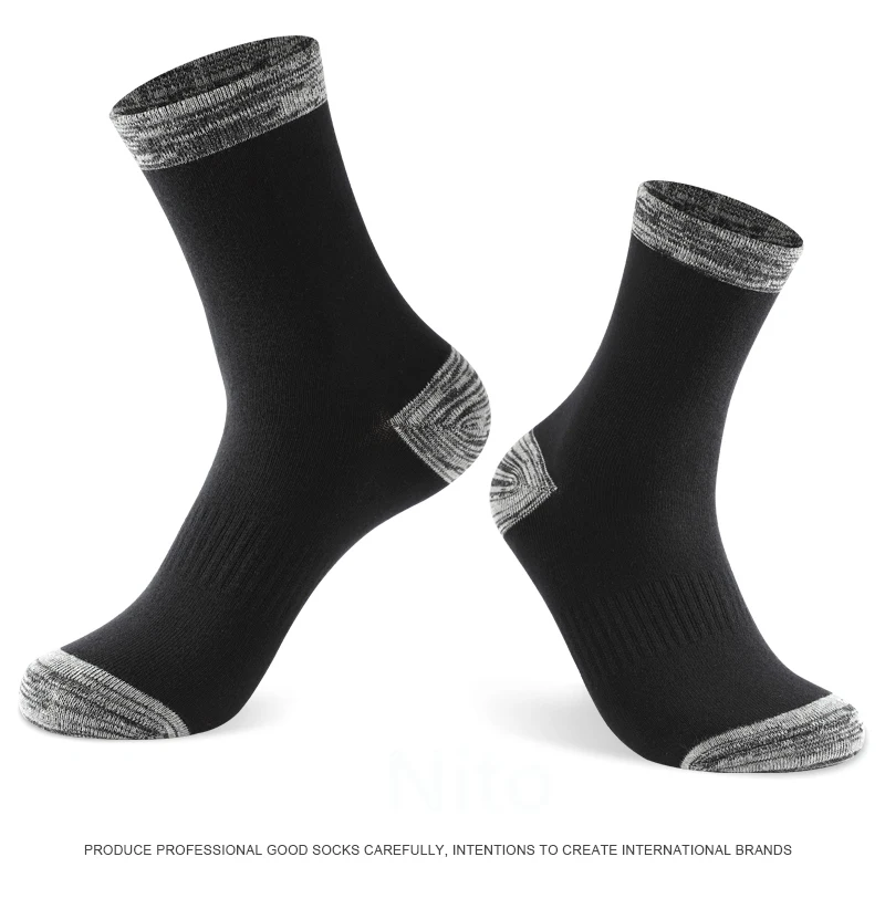 6 Pair Winter Men Socks Cotton Black Leisure Business Long Socks Walking Running Hiking Thermal Socks For Male Plus Size 38-48