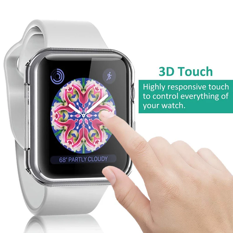 TPU Cover For apple watch Case 44MM 45MM 41MM 42MM 38MM 40MM Full bumper band protector iwatch series 9 8 7 6 5 3 SE accessories
