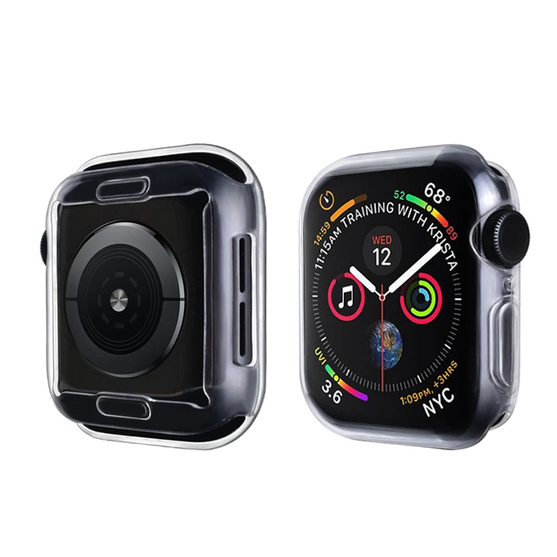 TPU Cover For apple watch Case 44MM 45MM 41MM 42MM 38MM 40MM Full bumper band protector iwatch series 9 8 7 6 5 3 SE accessories