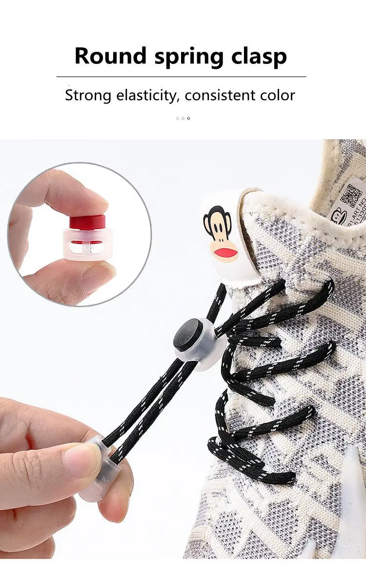No Tie Shoelace Elastic Round Lock Shoe Laces Children's Sneakers Shoelaces Without Ties Kids Adult Laces for Shoes Shoestrings