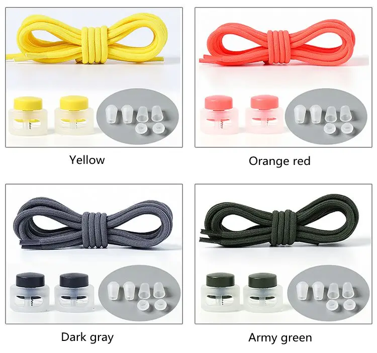 No Tie Shoelace Elastic Round Lock Shoe Laces Children's Sneakers Shoelaces Without Ties Kids Adult Laces for Shoes Shoestrings