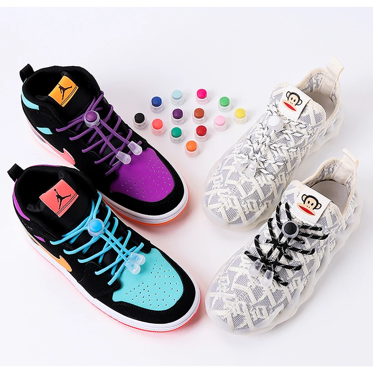 No Tie Shoelace Elastic Round Lock Shoe Laces Children's Sneakers Shoelaces Without Ties Kids Adult Laces for Shoes Shoestrings