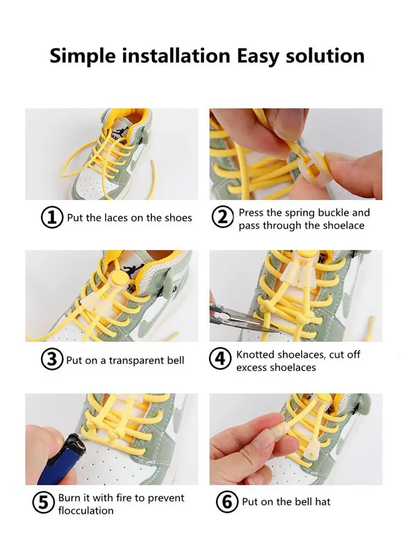 No Tie Shoelace Elastic Round Lock Shoe Laces Children's Sneakers Shoelaces Without Ties Kids Adult Laces for Shoes Shoestrings