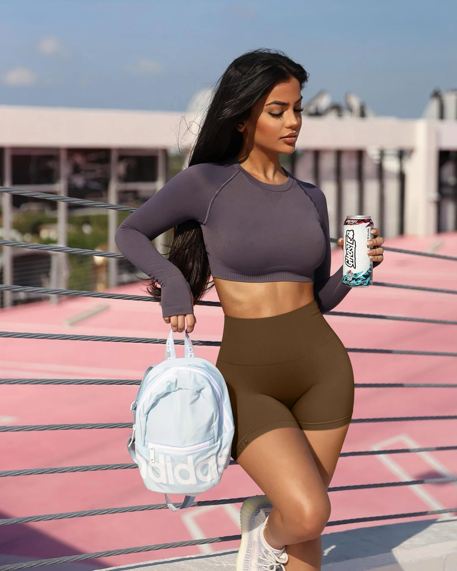 New Summer Seamless High-waisted Hip Lift No Awkward Line Yoga Sports Shorts for Women