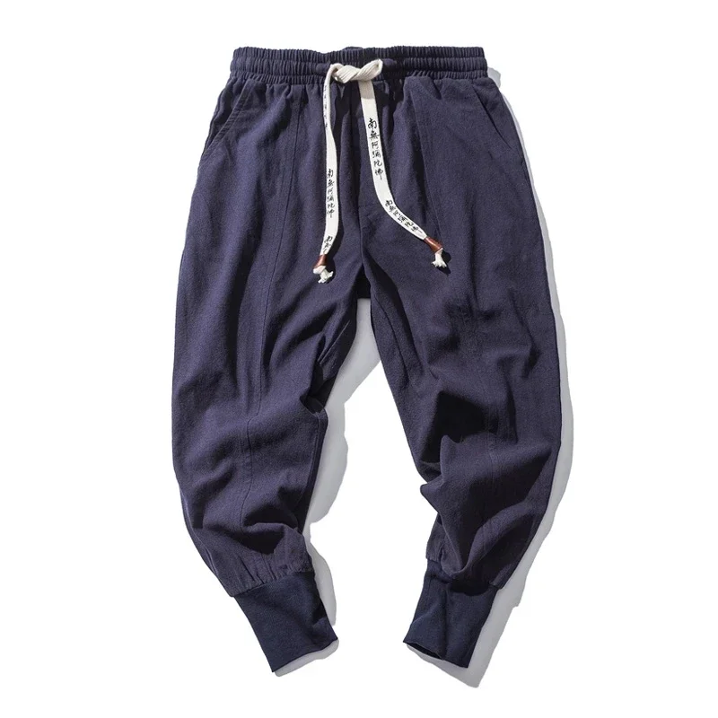 Cotton Harem Pants Men Streetwear Joggers New Baggy Drop-crotch Pants Casual Trousers Men Sweatpants