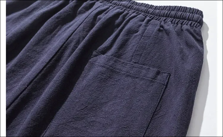 Cotton Harem Pants Men Streetwear Joggers New Baggy Drop-crotch Pants Casual Trousers Men Sweatpants