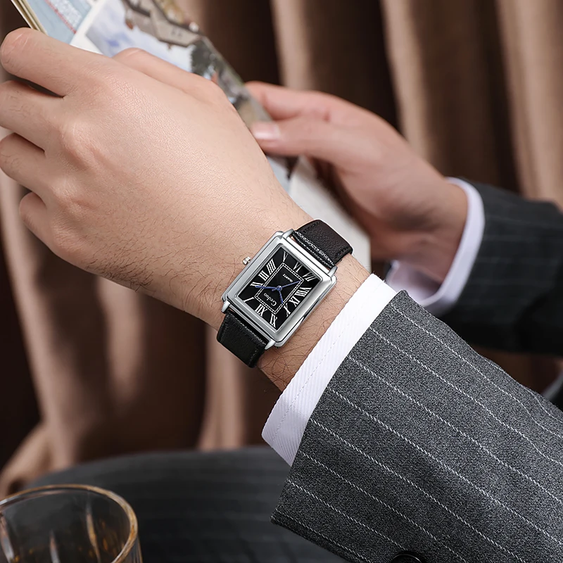 Fashion Men's Quartz Wristwatch Leather Strap Watch