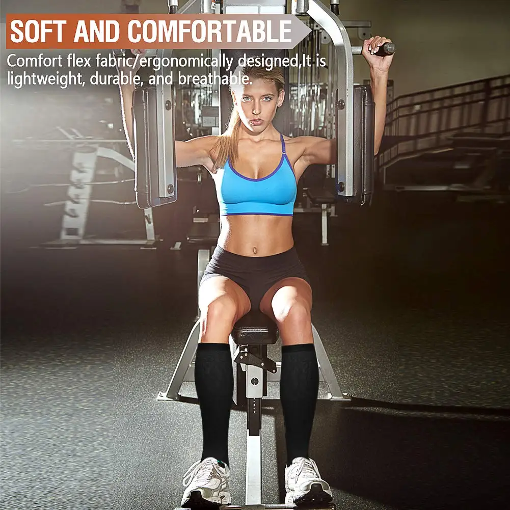S-XXL Compression Socks Compression Socks for Varicose Vein Calf Riding Socks Stretch Open Toe Knee Socks