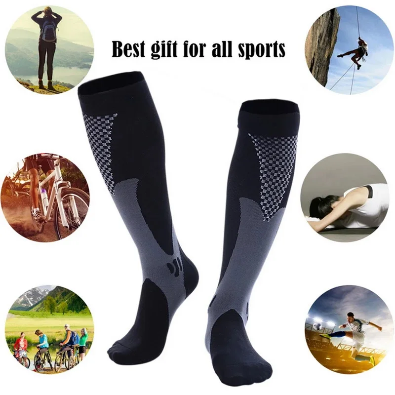 S-XXL Compression Socks Compression Socks for Varicose Vein Calf Riding Socks Stretch Open Toe Knee Socks