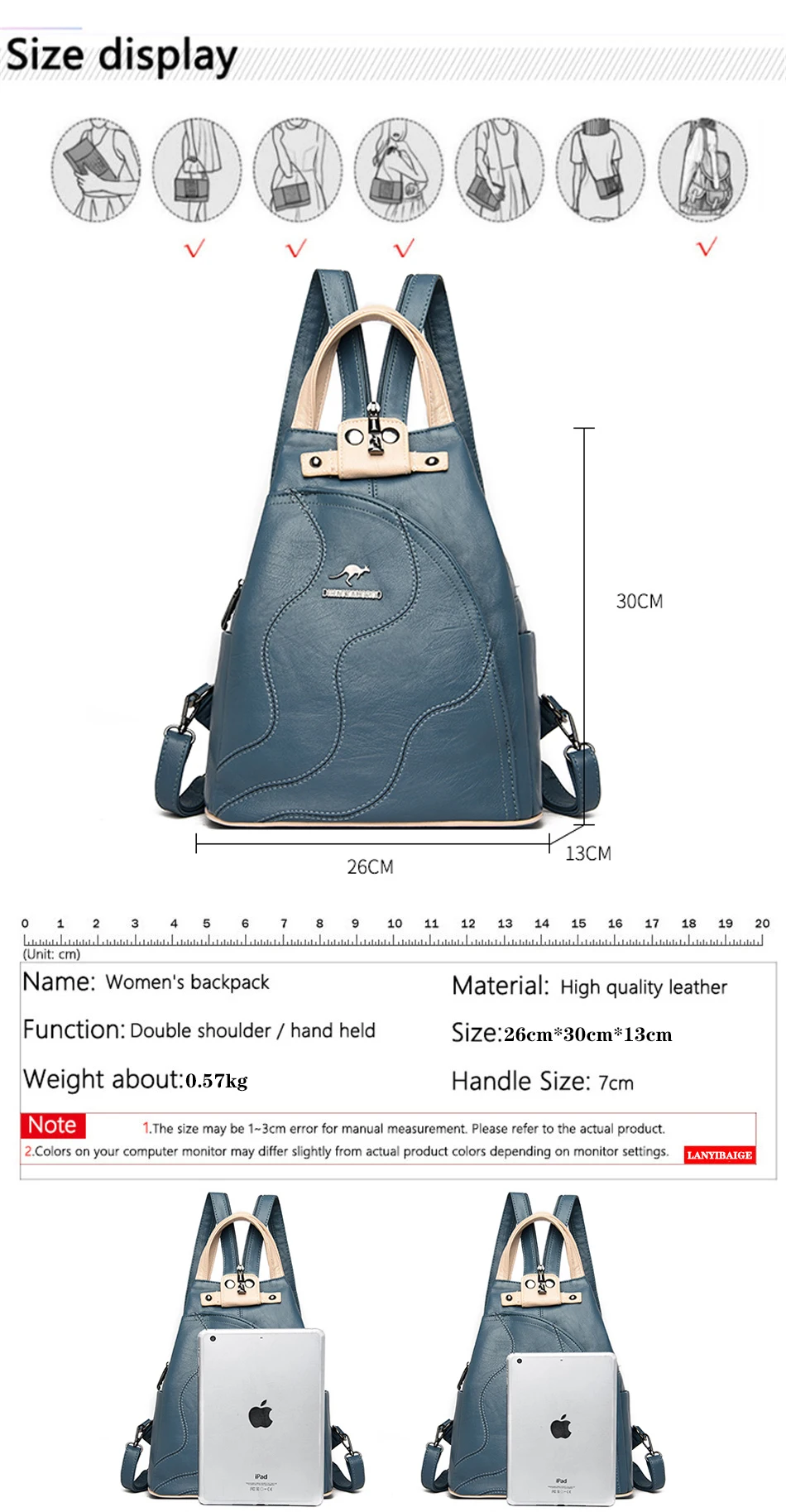 High Quality Leather Women Backpack Large Capacity School Bags For Teenage Girls Anti-theft Travel Backpack Shoulder Bag Mochila