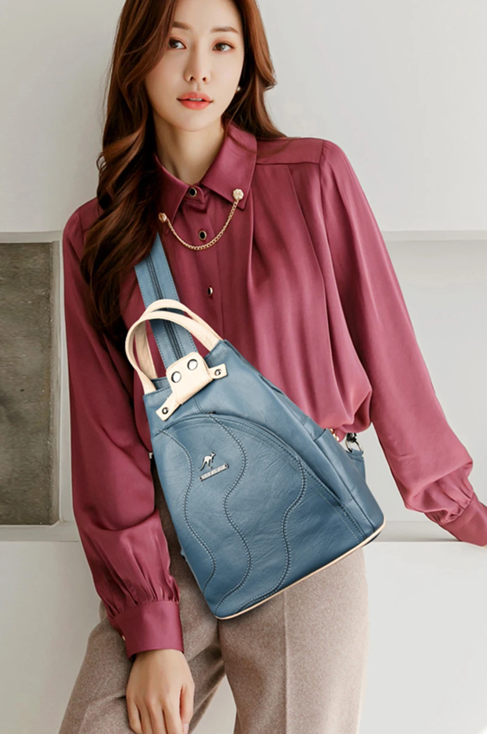 High Quality Leather Women Backpack Large Capacity School Bags For Teenage Girls Anti-theft Travel Backpack Shoulder Bag Mochila