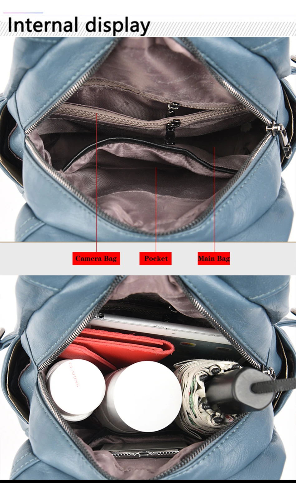 High Quality Leather Women Backpack Large Capacity School Bags For Teenage Girls Anti-theft Travel Backpack Shoulder Bag Mochila