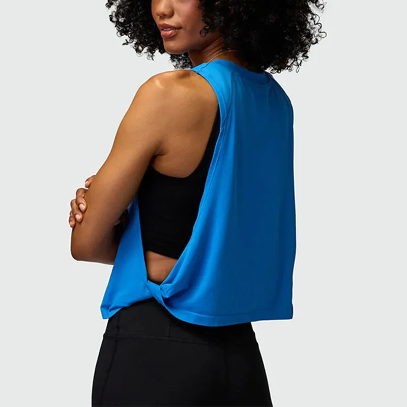 Women Sleeveless Yoga Tops Mesh Quick Dry Breathable Blouse Cover Up Gym Workout Cool T-Shirt Running Short Tank Crop Top