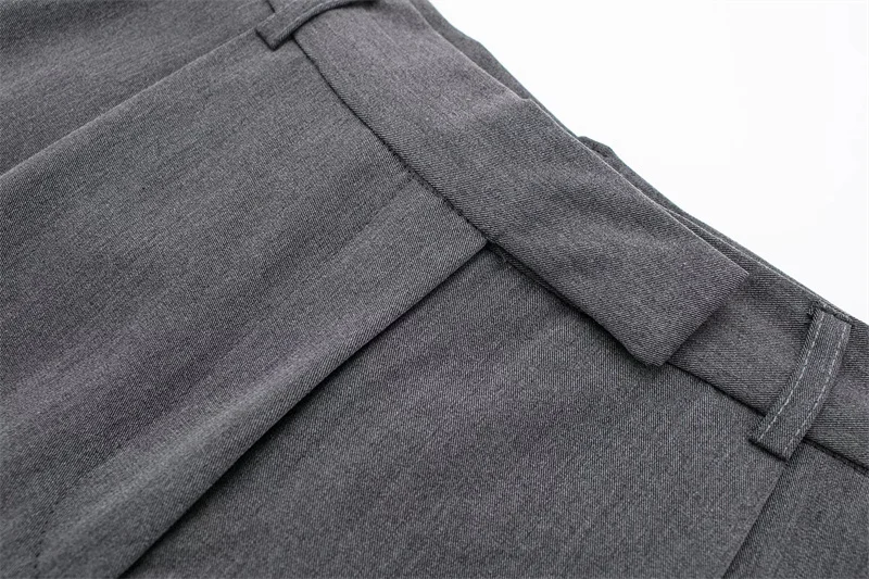 MUJER 2025 Women's Pants Beige Grey Black Wide Leg Pants Women High Waist Baggy Pants Woman Fashion Summer Office Trousers