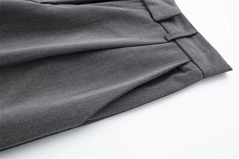 MUJER 2025 Women's Pants Beige Grey Black Wide Leg Pants Women High Waist Baggy Pants Woman Fashion Summer Office Trousers
