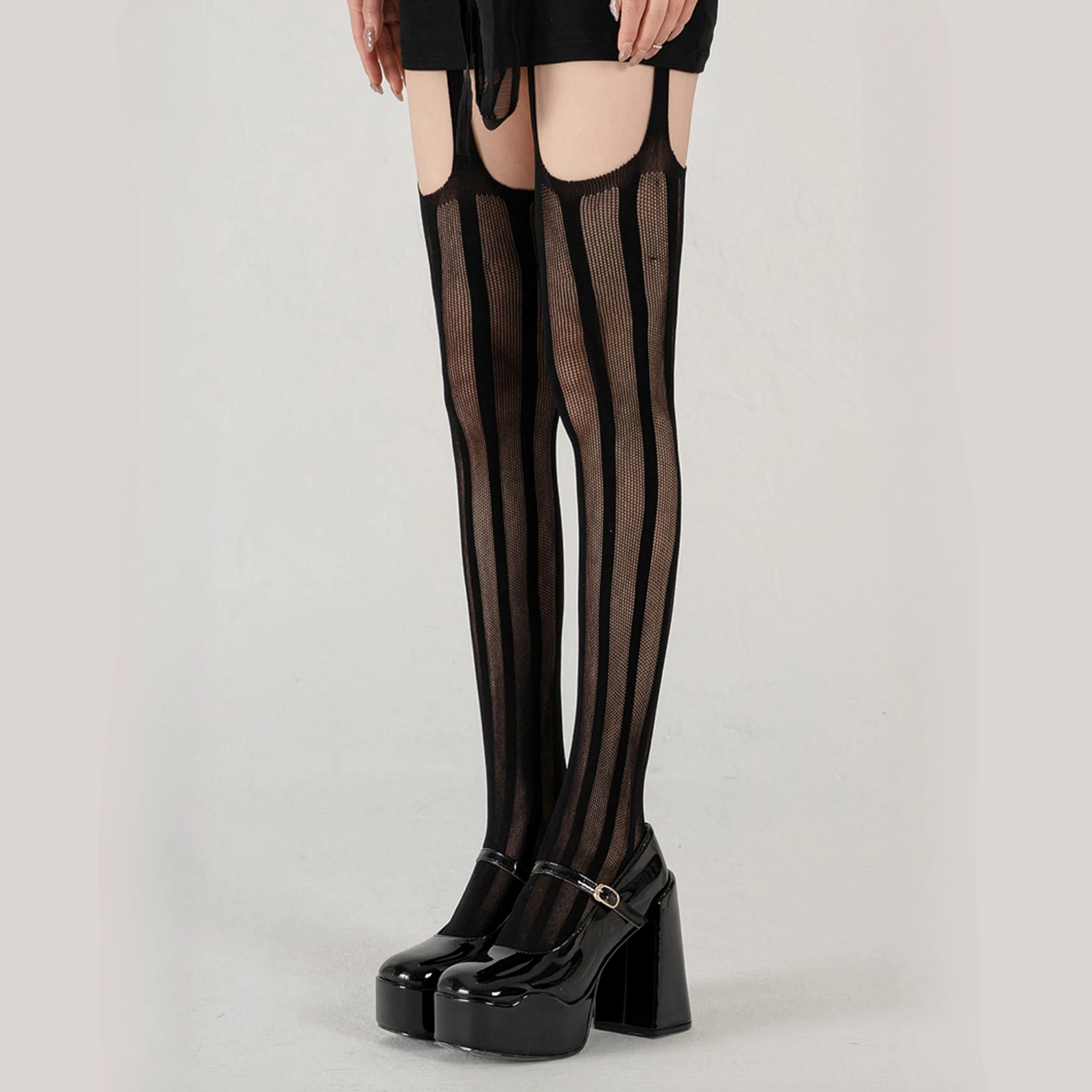 1Piece Fishnet  Fishnet  Sexy Temptation Women Crotchless Pantyhose  Crotch  Lace  Socks