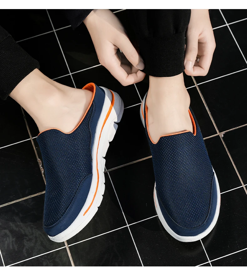 2024 Men Slippers Summer Breathable Home Indoor Slippers Men Thick Bottom Slides Fashion Couple Walking Shoes Chanclas Hombre