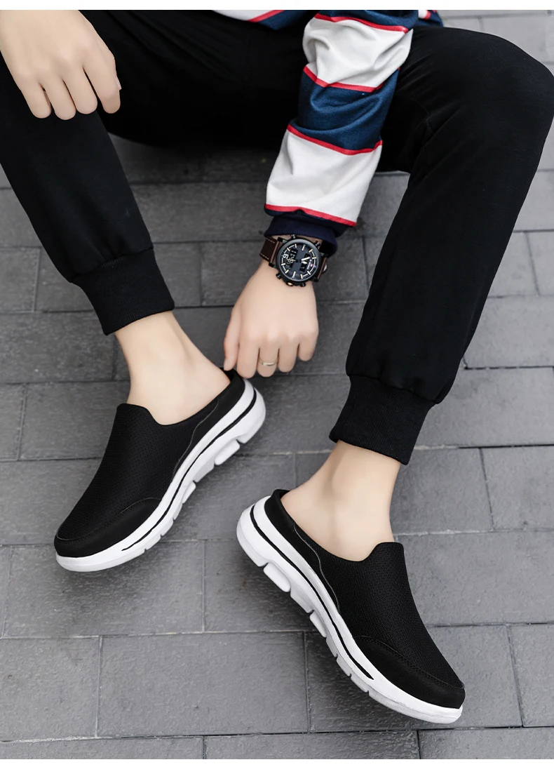 2024 Men Slippers Summer Breathable Home Indoor Slippers Men Thick Bottom Slides Fashion Couple Walking Shoes Chanclas Hombre