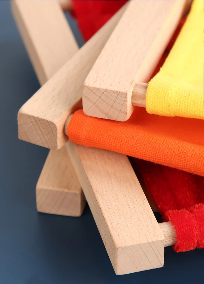 Kids Toy Montessori Baby Dressing Frame Practical Life Teaching Learning Educational Preschool Training Solid Wood with Cloth