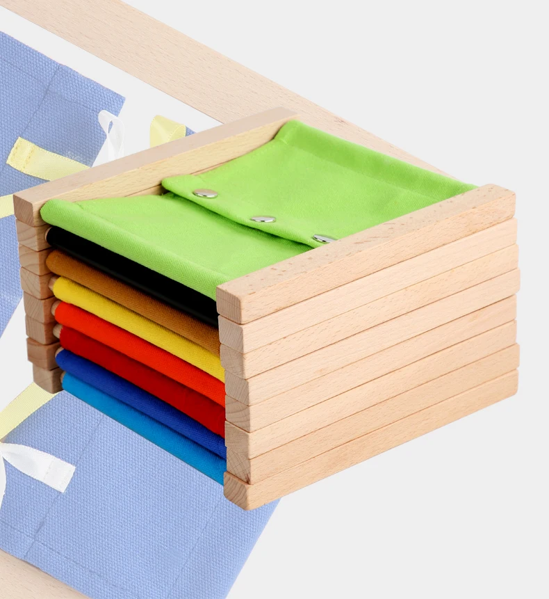Kids Toy Montessori Baby Dressing Frame Practical Life Teaching Learning Educational Preschool Training Solid Wood with Cloth