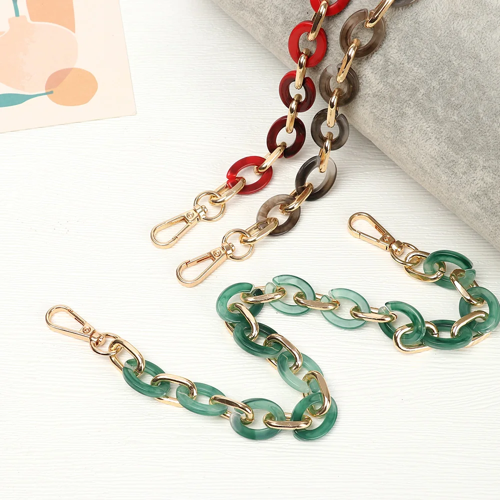 New Women Replaceable Acrylic Bag Chain Strap Detachable Purse Handbag Bag Straps Resin Crossbody DIY Shoulder Bag Accessories