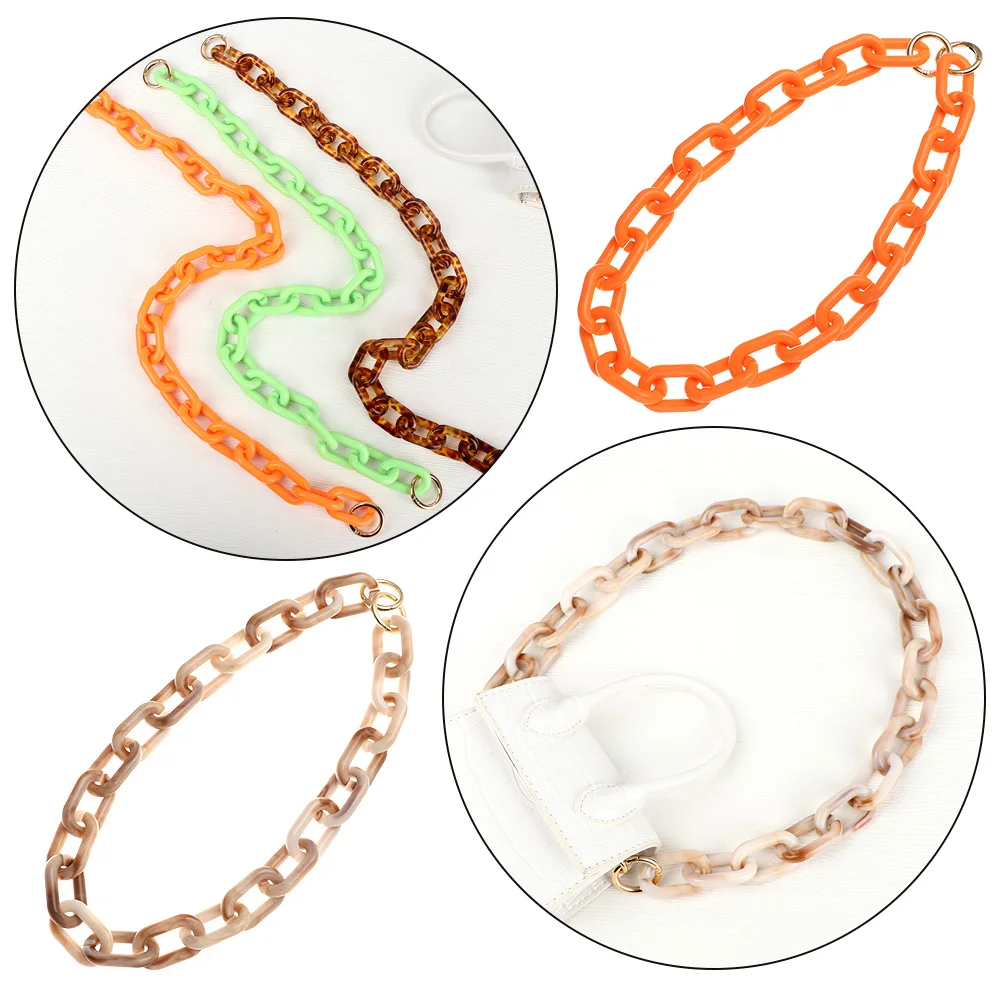New Women Replaceable Acrylic Bag Chain Strap Detachable Purse Handbag Bag Straps Resin Crossbody DIY Shoulder Bag Accessories