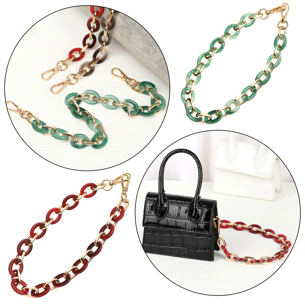 New Women Replaceable Acrylic Bag Chain Strap Detachable Purse Handbag Bag Straps Resin Crossbody DIY Shoulder Bag Accessories