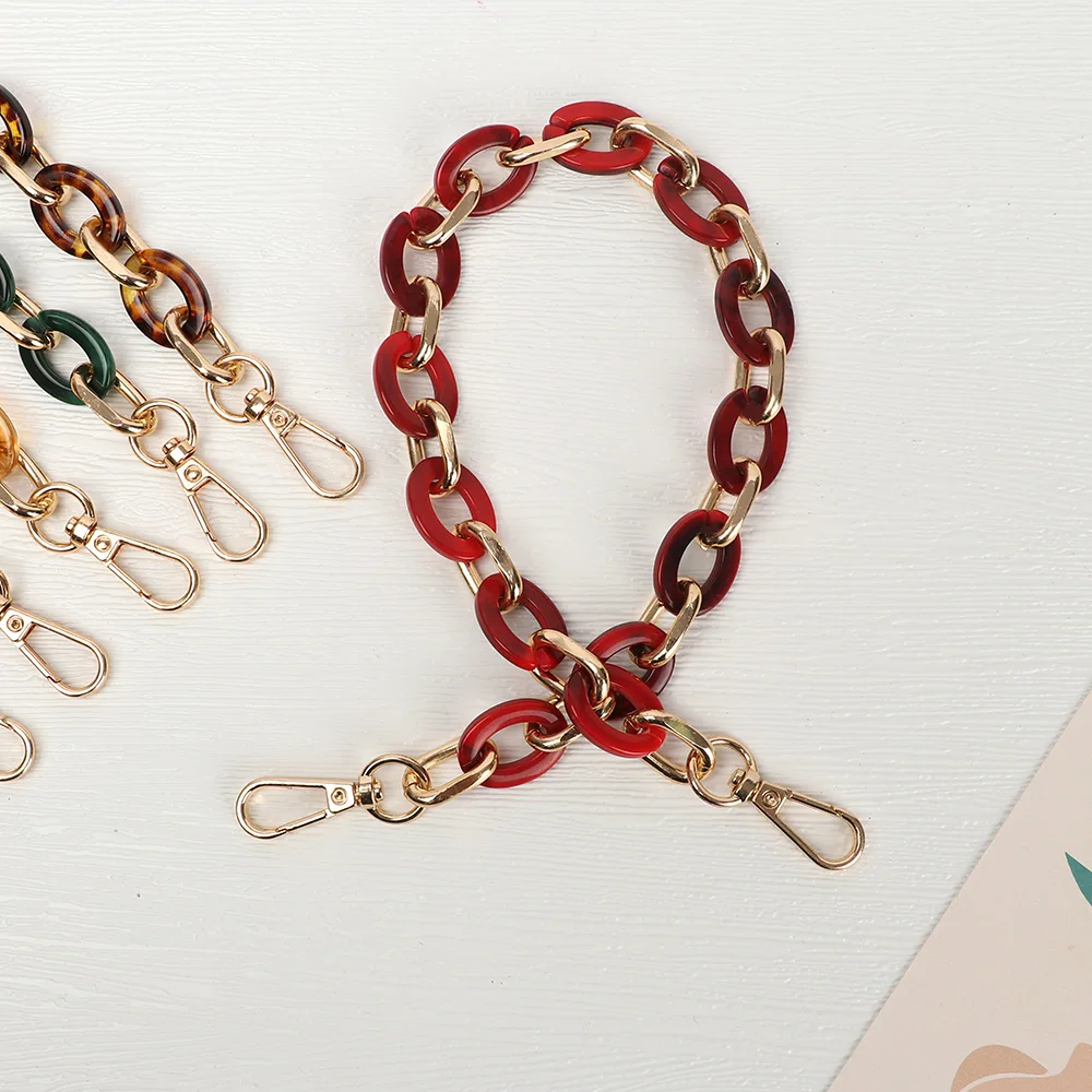 New Women Replaceable Acrylic Bag Chain Strap Detachable Purse Handbag Bag Straps Resin Crossbody DIY Shoulder Bag Accessories