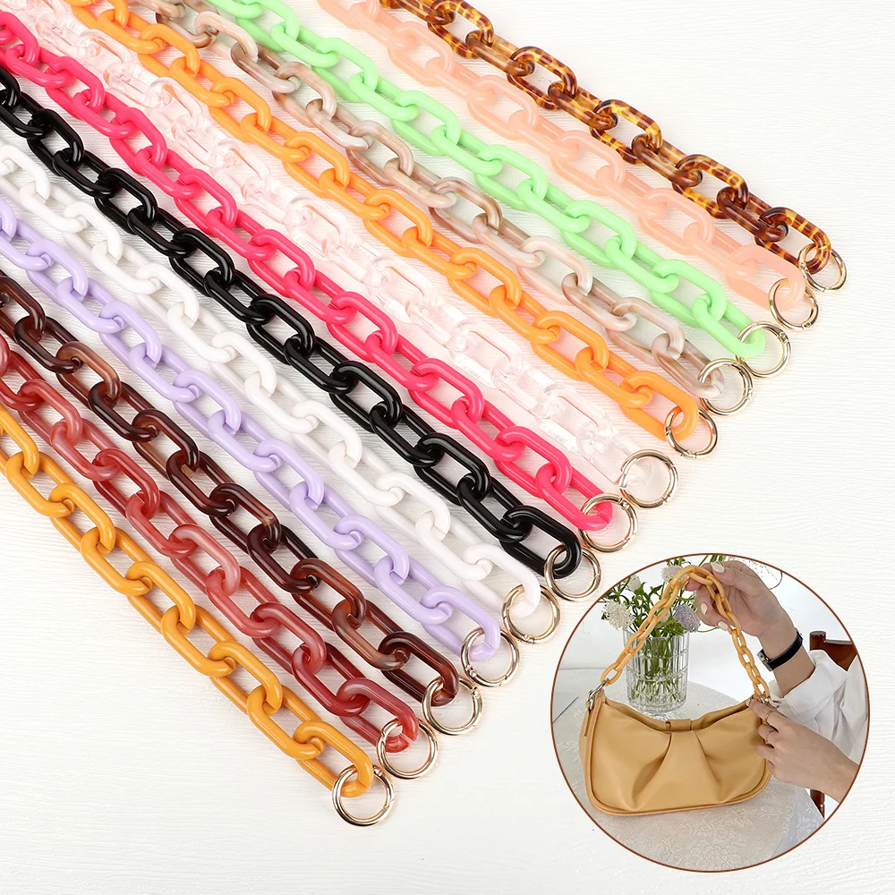New Women Replaceable Acrylic Bag Chain Strap Detachable Purse Handbag Bag Straps Resin Crossbody DIY Shoulder Bag Accessories