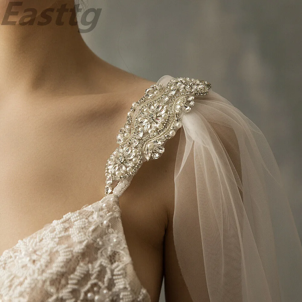 White Ivory 118"(300cm)width Diamond top Cape Bridal Shawl Cathedral Length Tulle Long Cape Cloak Shawl Wedding veil Accessories