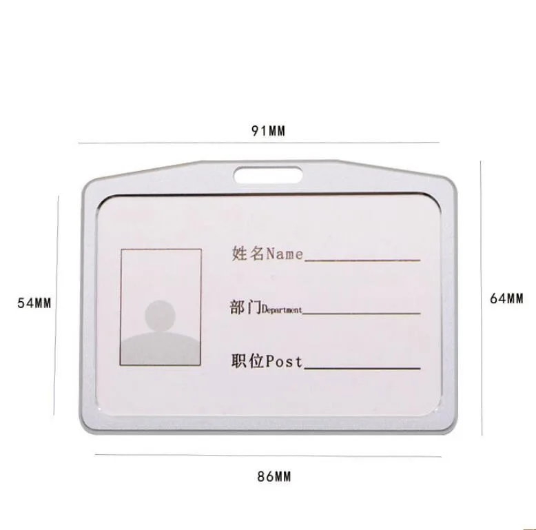 Aluminium Alloy Card Holder Lanyard Badge Reel Office Company Staff Work Permit ID Holder Business Supplies