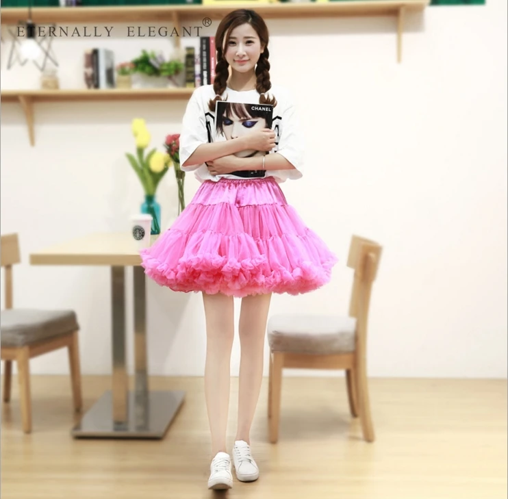 HOT Petticoats Lolita Cosplay Bridal Crinoline Lady Girls Underskirt for Party White Black Ballet Dance Skirt Tutu