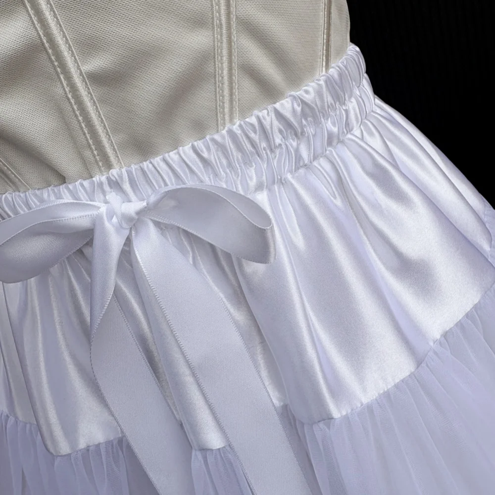 HOT Petticoats Lolita Cosplay Bridal Crinoline Lady Girls Underskirt for Party White Black Ballet Dance Skirt Tutu