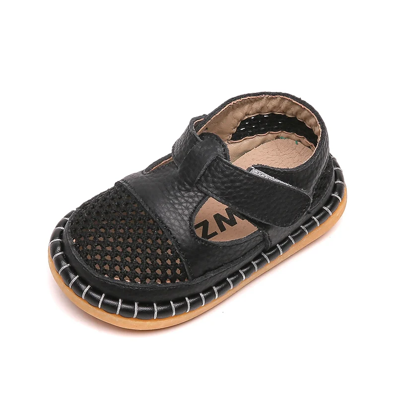 Infant Sandals Summer Baby Girls Boys Anti-collision Toddler Shoes Soft Bottom Kids Genuine Leather Shoes Children Beach Sandals
