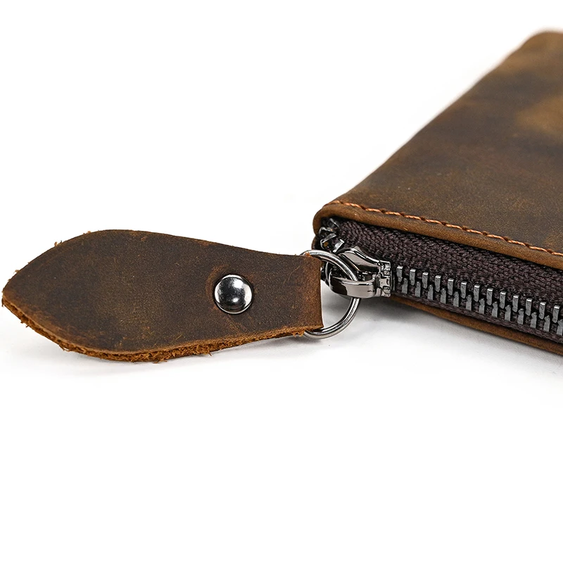 Luufan Leather Men Clutch Wallet Genuine Leather Zipper Business Men Day Bag Large Capacity Card Holder Purse Man Phone Pouth