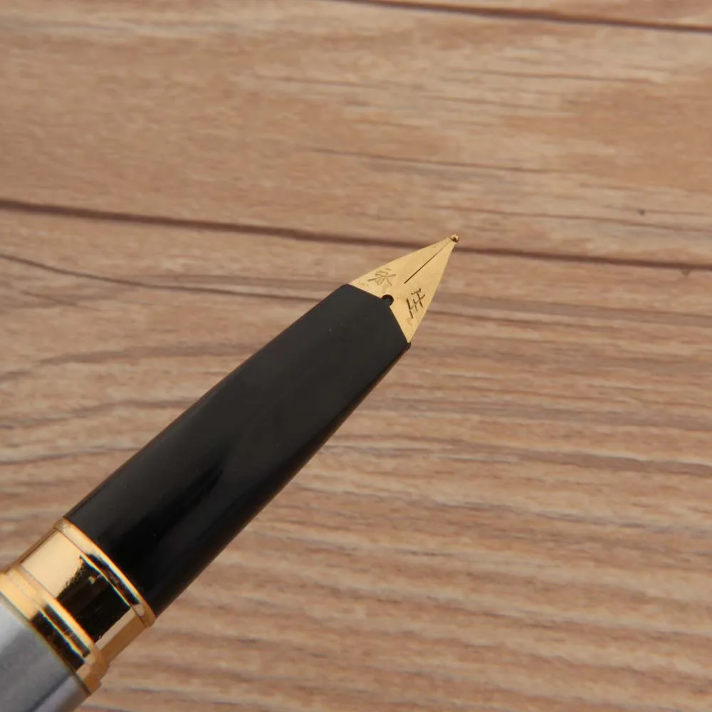 Brand Metal Yong Sheng 765 Fountain Pen Retro Duckbill Nib Stainless Steel Golden Stationery Office School Supplies