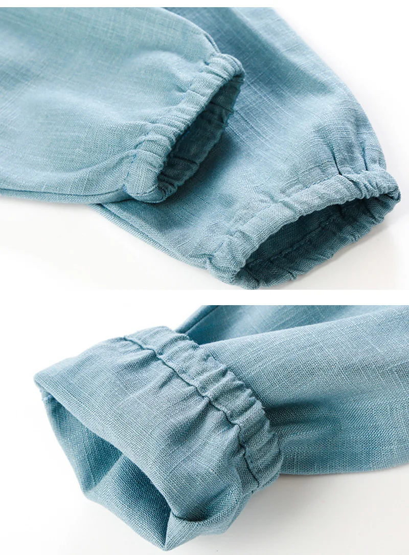 Children's Cotton And Linen Trousers Spring And Summer Thin Boys And Girls Linen Pant Baby Harem Pants WT620