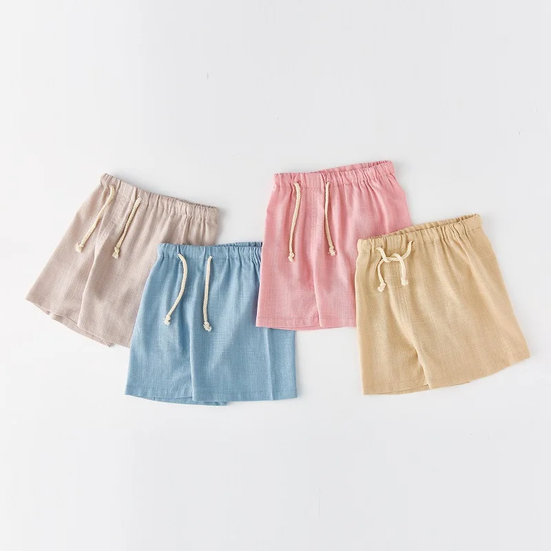 Children's Cotton And Linen Trousers Spring And Summer Thin Boys And Girls Linen Pant Baby Harem Pants WT620