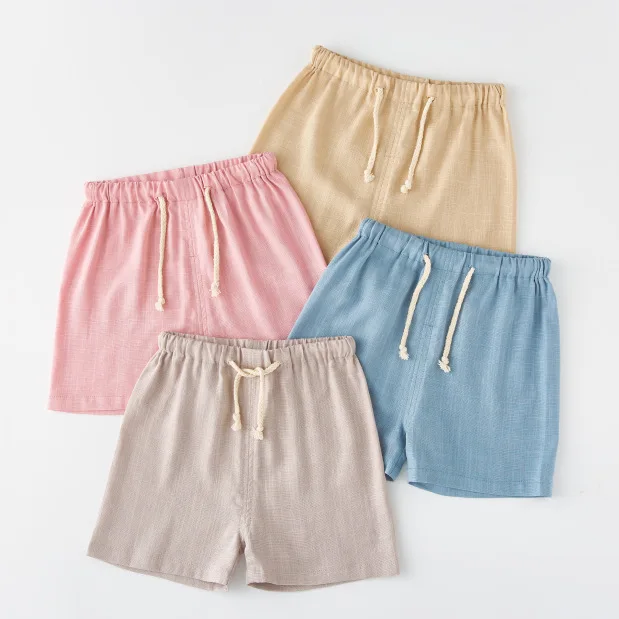 Children's Cotton And Linen Trousers Spring And Summer Thin Boys And Girls Linen Pant Baby Harem Pants WT620