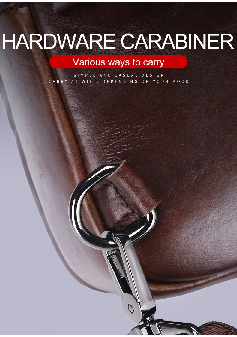 BULLCAPTAIN Fashion Men's Shoulder Bags Leather Chest Bag Men Casual Business Cross Body Bag's Short-Distance Travel Bages